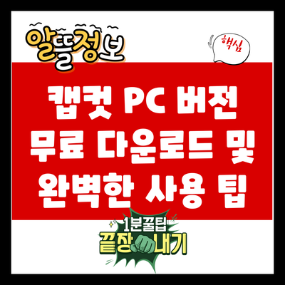 캡컷 PC 버전 무료 다운로드 및 완벽한 사용 팁