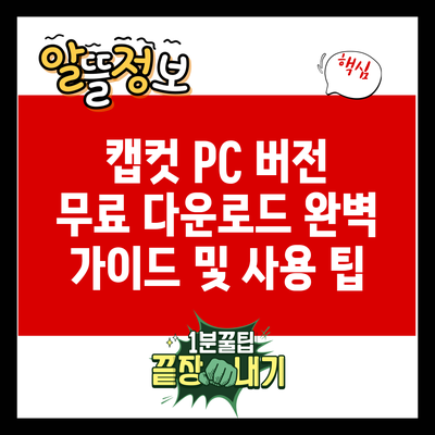 캡컷 PC 버전 무료 다운로드 완벽 가이드 및 사용 팁